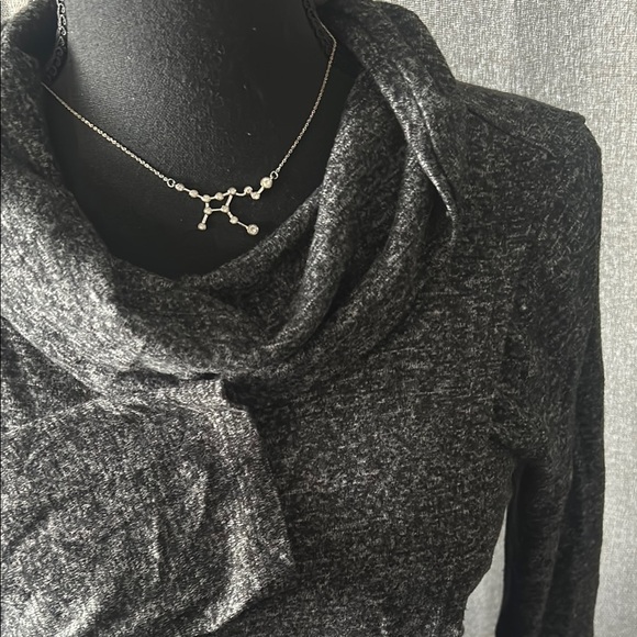 White House Black Market Gray Cowl Neck Sweater - Picture 3 of 4